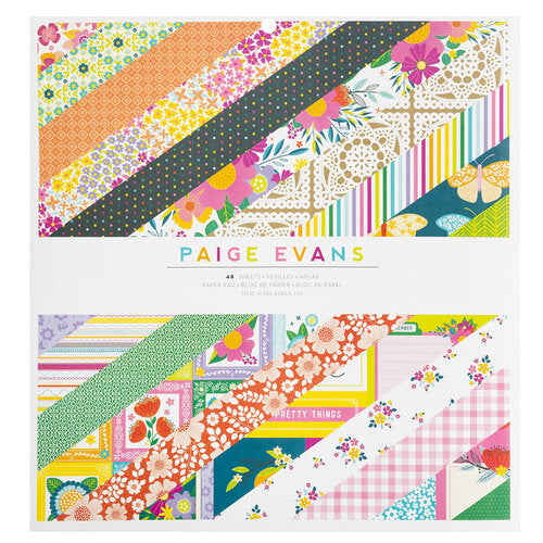 Paige Evans SPLENDID PAPER PAD 12&quot;X12&quot; Scrapbook Sheets