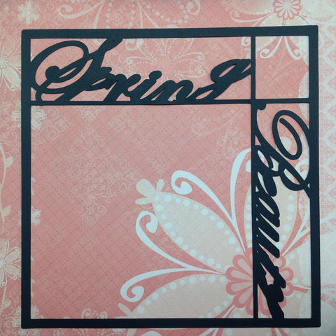 Page Frame SPRING BEAUTY 9"x9" Scrapbook Overlay