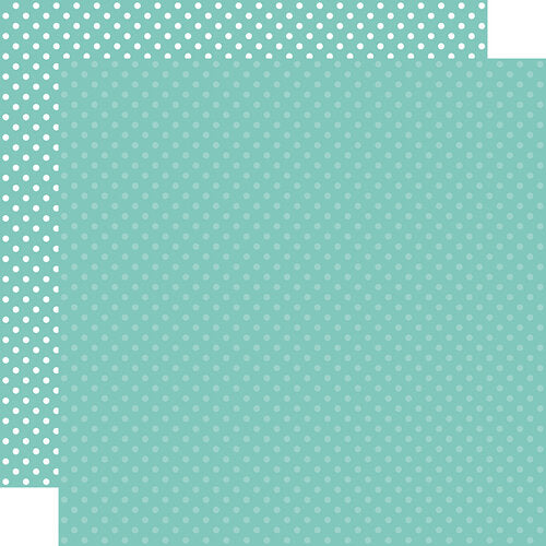 Echo Park Dots &amp; Stripes TEAL 12&quot;X12&quot; Scrapbook Paper