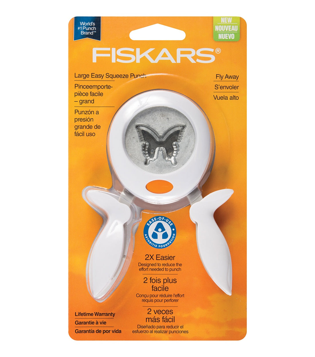 Fiskars FLY AWAY X Large Easy Squeeze Punch Scrapbooksrus