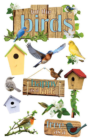 Paper House FREE AS A BIRD 3D Stickers 11 pc