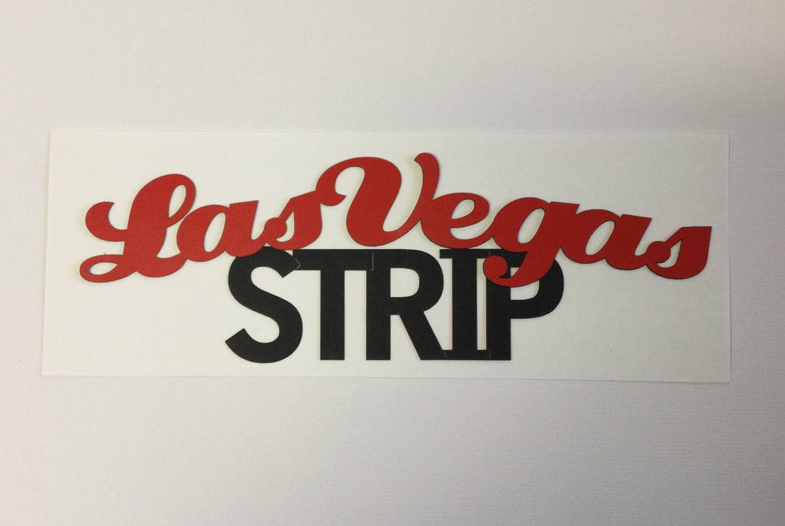 LAS VEGAS STRIP Arched Pride Travel Laser Cuts 3&quot;X9&quot;  1pc LV Scrapbooksrus