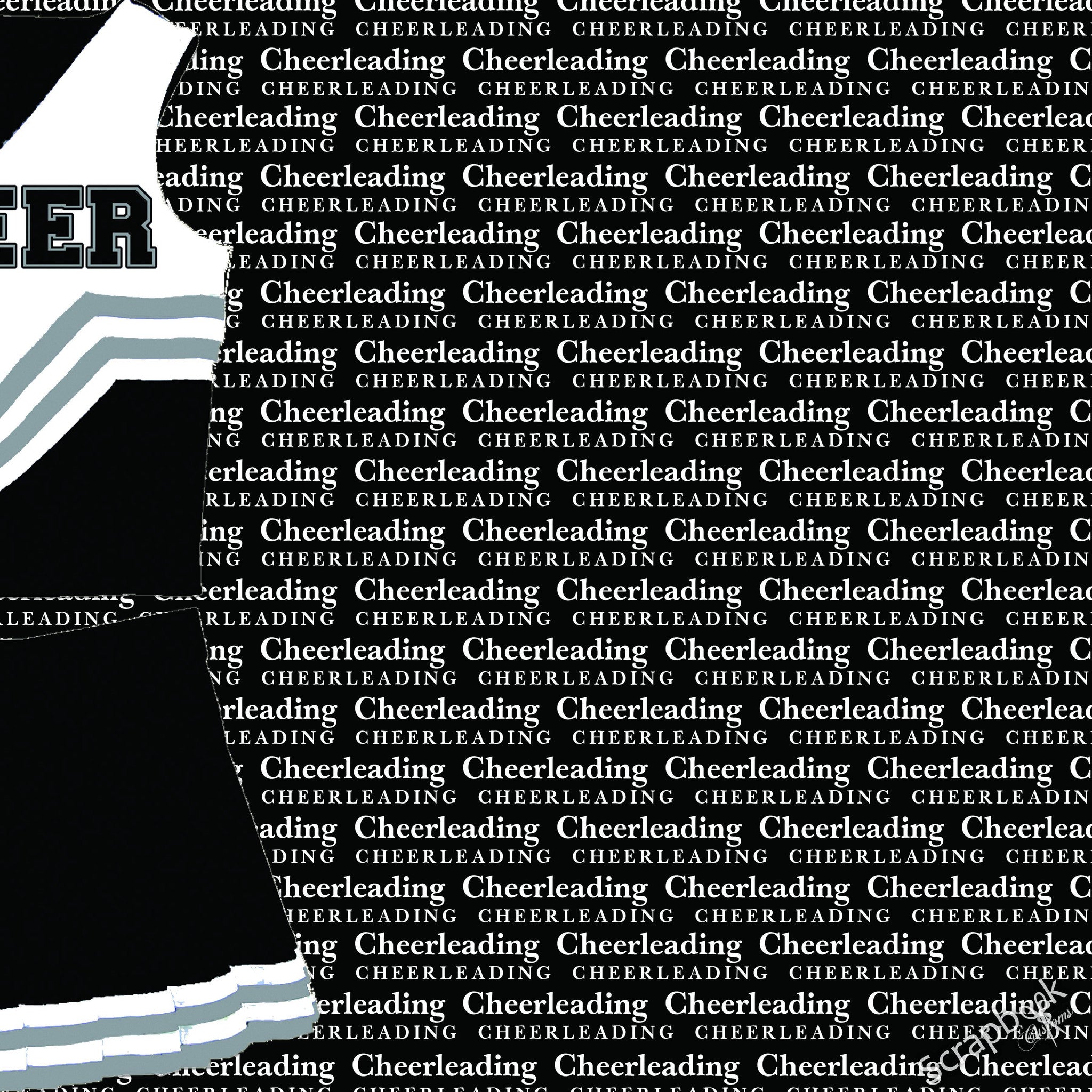 Scrapbook Customs CHEERLEADING GO BIG RIGHT 1 Sports Sheet - Scrapbook Kyandyland