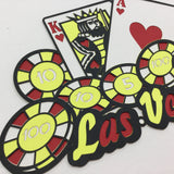 LAS VEGAS CARDS CHIPS Poker LasVegas Laser Cut Diecut LV