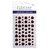 EyeLet Outlet ENAMEL DOTS GLITTER RED Sticky Back 54pc