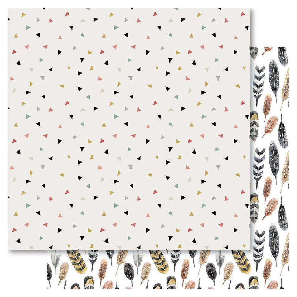 Bella! Raw &amp; Rustic BUNTING 12x12 Scrapbook Paper
