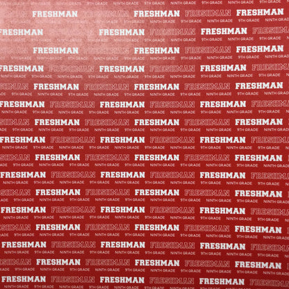 FRESHMAN PRIDE Red School 12&quot;X12&quot; Scrapbook Paper Scrapbooksrus