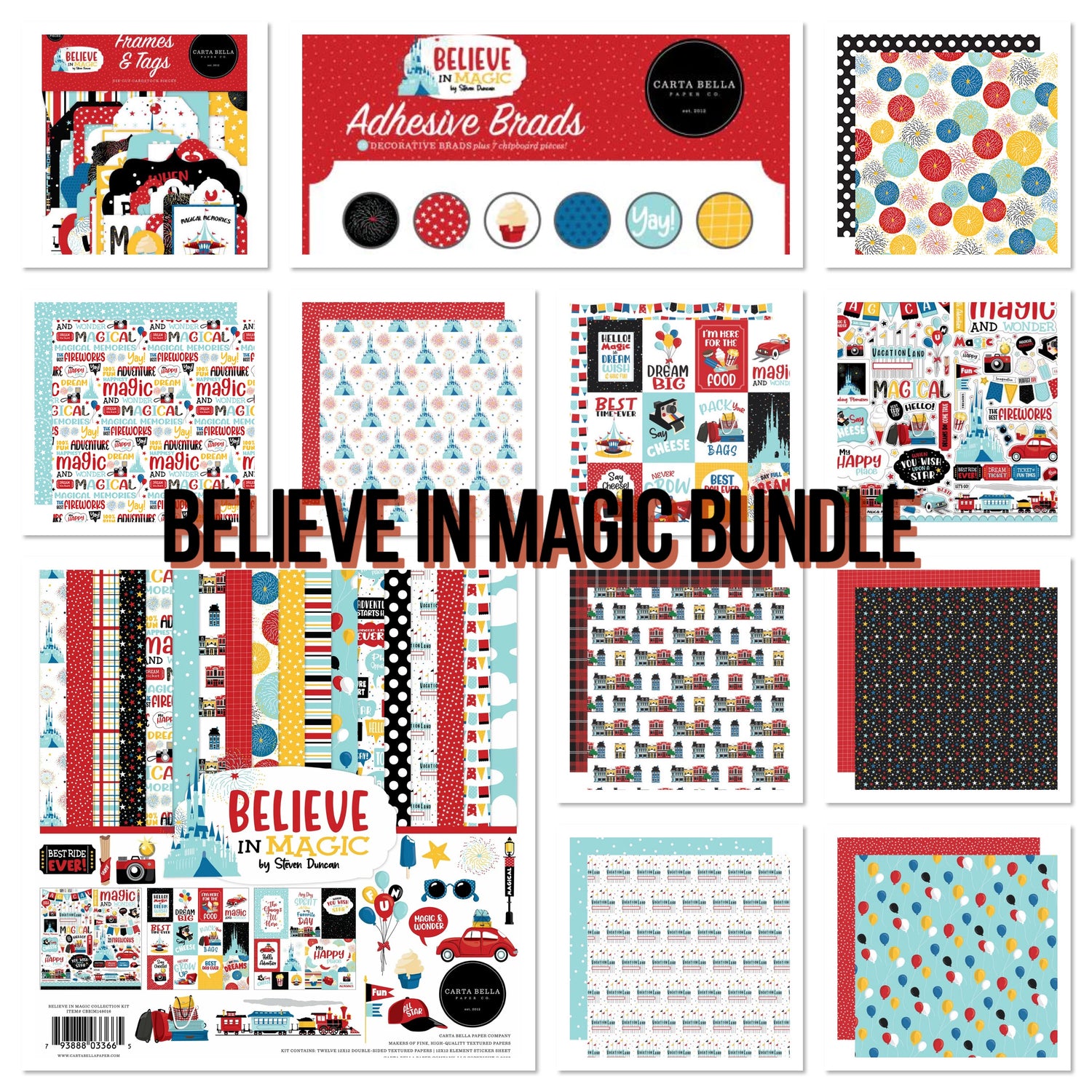 Carta Bella BELIEVE IN MAGIC 12&quot;X12&quot; Scrapbook Bundle 2