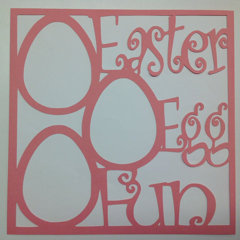 Page Frame EASTER EGG FUN Pink 12"x12" Overlay