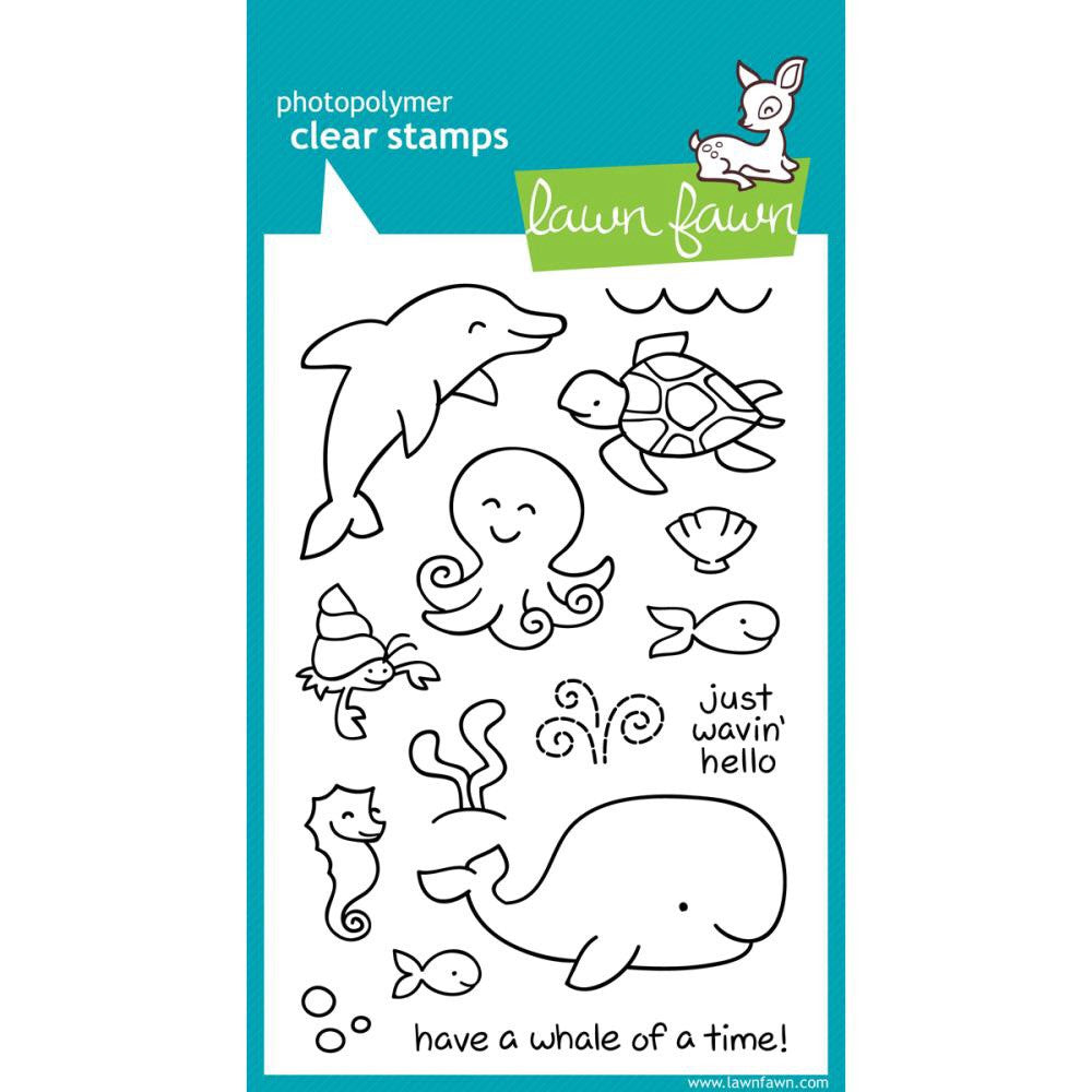 Lawn Fawn CRITTERS OF THE SEA  Clear Stamps 4"X6" Scrapbooksrus