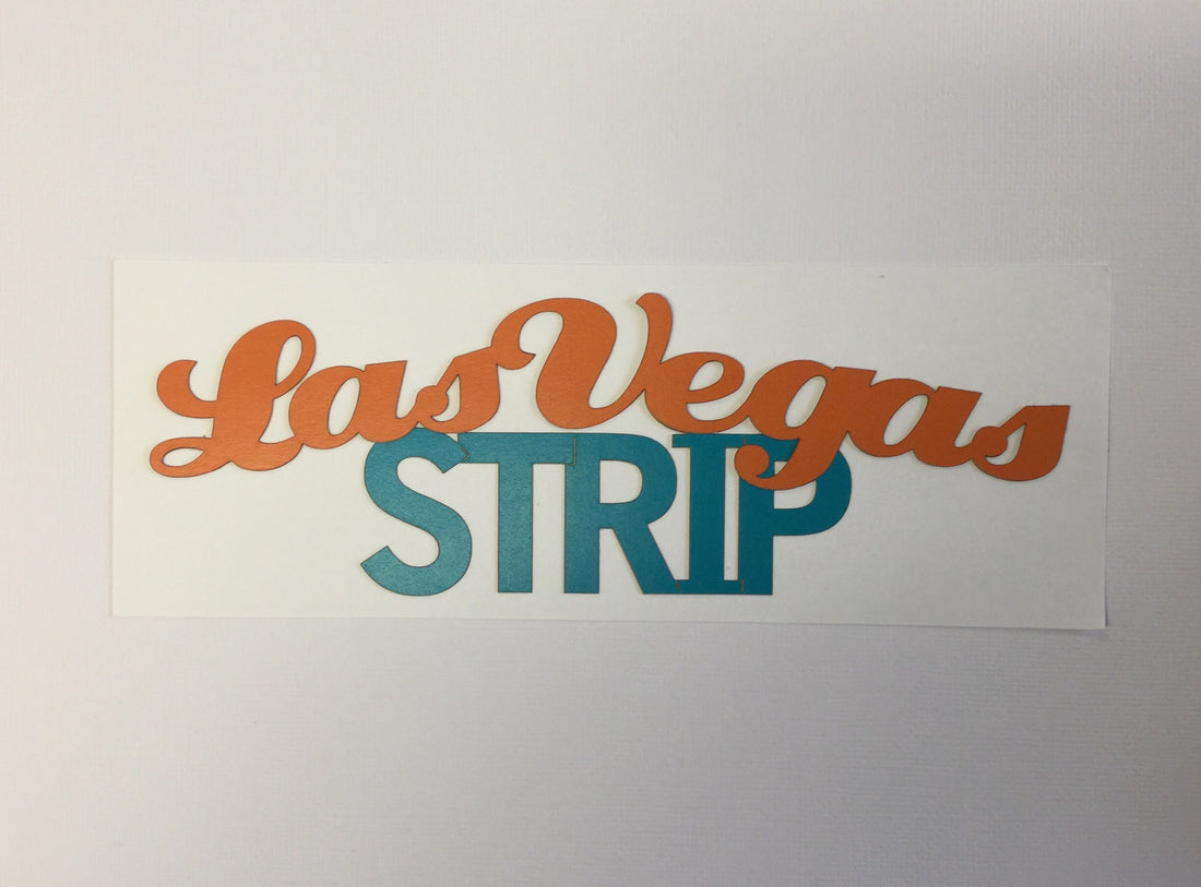 LAS VEGAS STRIP Arched Pride Travel Laser Cuts 3"X9"  1pc LV Scrapbooksrus
