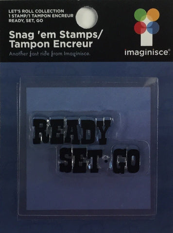 Imaginisce Snag 'em READY, SET, GO Clear Acrylic Stamps Scrapbooksrus 