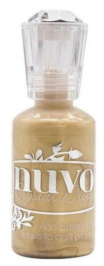 Nuvo Crystal Drops MUSTARD GOLD 3D Enamel Dots Gloss 1oz