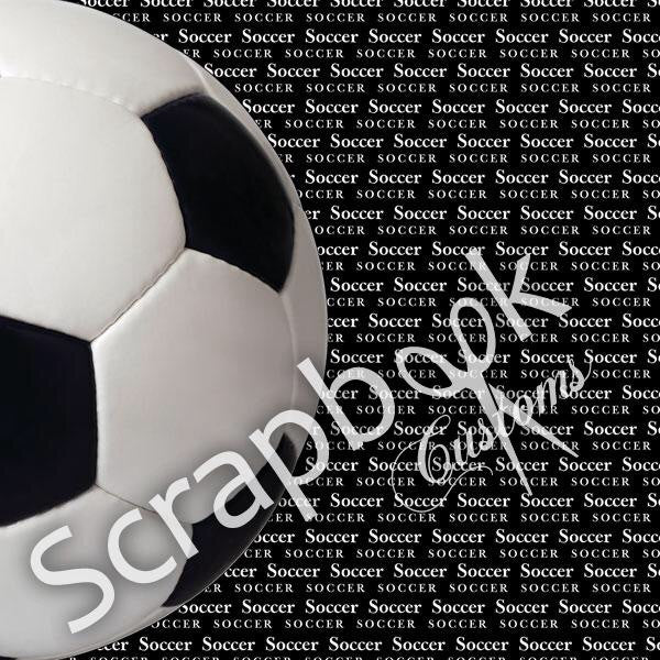 Scrapbook Customs SOCCER GO BIG RIGHT 1 Sports Sheet - Scrapbook Kyandyland
