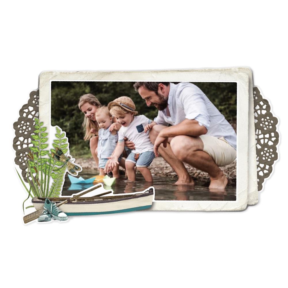 Simple Stories Simple Vintage Lakeside CHIPBOARD FRAMES 6pc Scrapbooksrus
