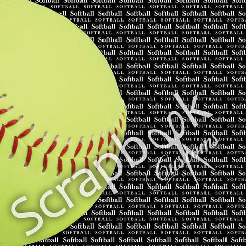 Scrapbook Customs SOFTBALL GO BIG RIGHT 1 Sports Sheet Scrapbooksrus