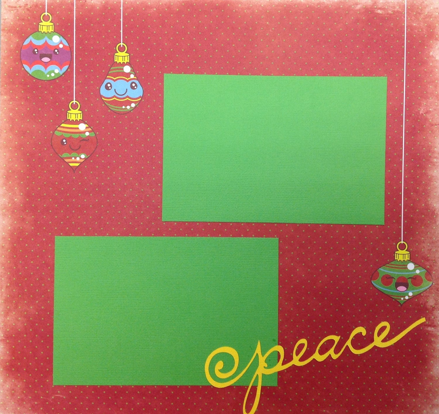 Premade Scrapbook Page (1) 12&quot;x12&quot; PEACE - Scrapbook Kyandyland