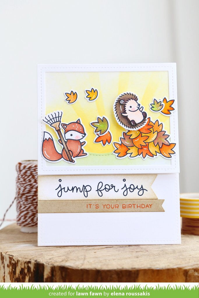 Lawn Fawn JUMP FOR JOY Fall Clear Stamps Scrapbooksrus Las Vegas