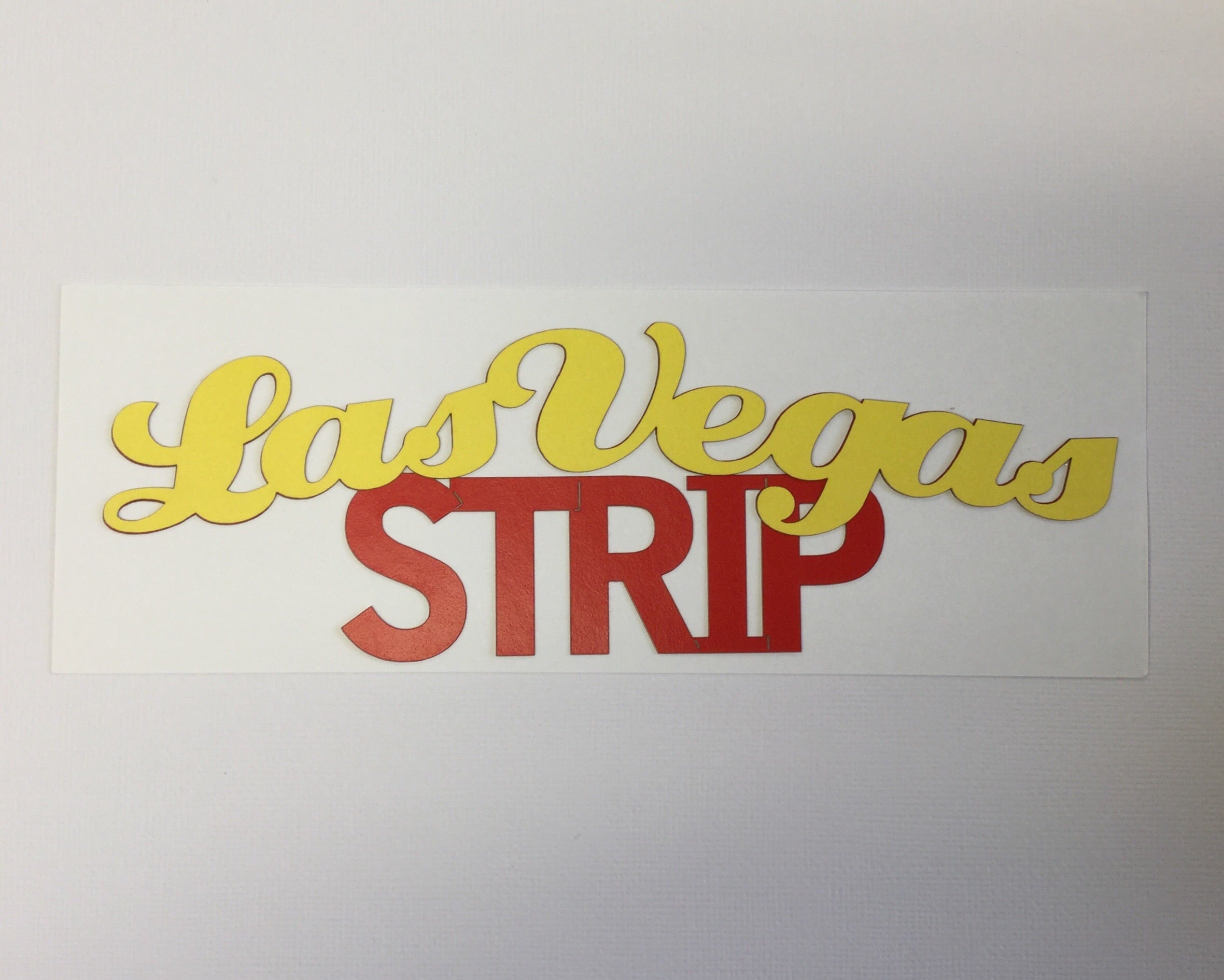 LAS VEGAS STRIP Arched Pride Travel Laser Cuts 3&quot;X9&quot;  1pc LV Scrapbooksrus