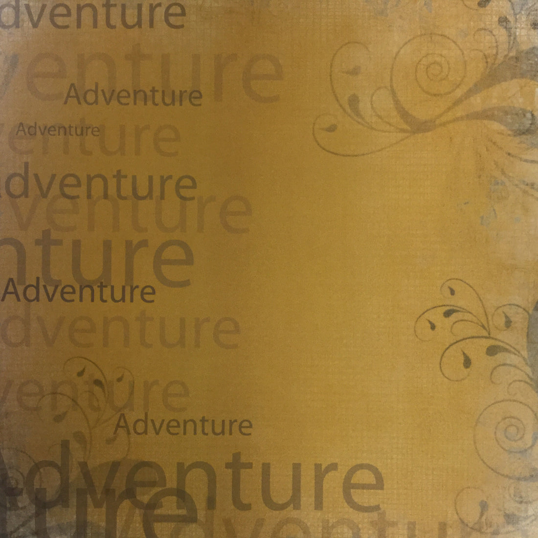 ADVENTURE School Grunge Orange 12&quot;X12&quot; Custom Travel Paper Sheet LV Scrapbooksrus