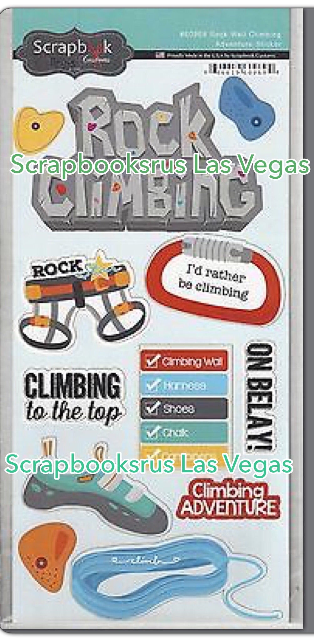 Rock Wall Climbing Stickers  6&quot;X12&quot; Scrapbook Customs @scrapbooksrus Las Vegas