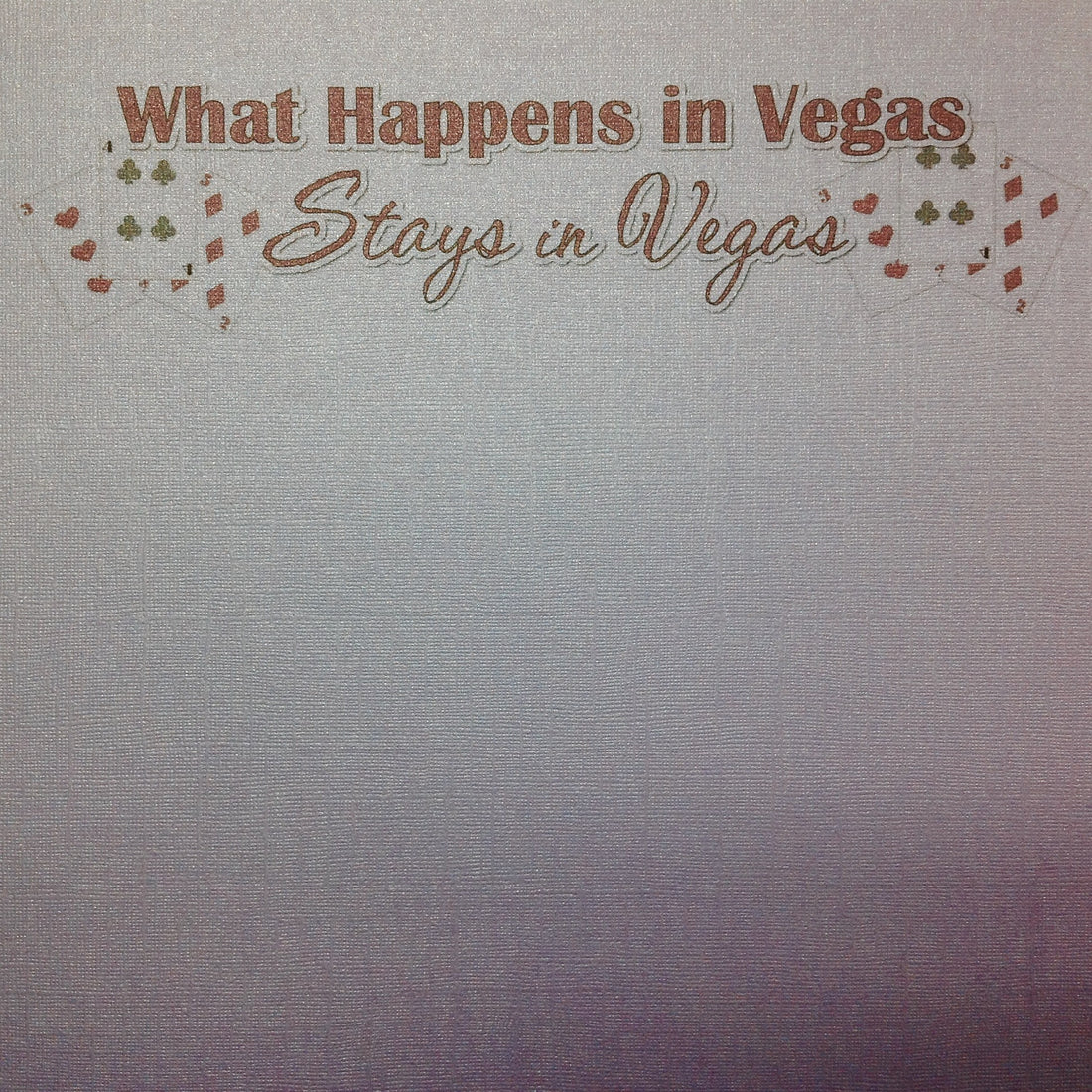 What Happens In Vegas Amulet Bling 12"X12" Scrapbook Paper