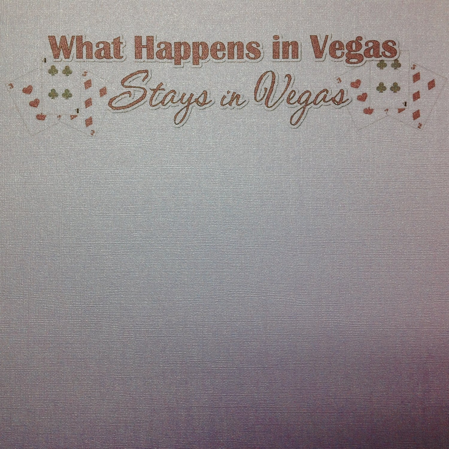 What Happens In Vegas Amulet Bling 12&quot;X12&quot; Scrapbook Paper