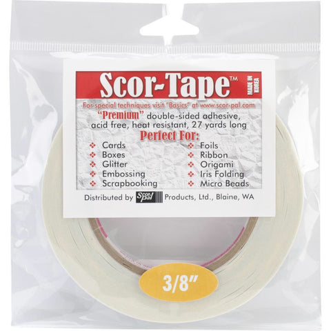 Scor- Pal SCOR- TAPE Double Sided Adhesive 27yrds 3/8" - Scrapbook Kyandyland