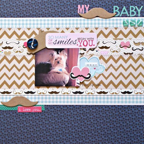 Bella Blvd KISS ME Valentine 12x12 Scrapbook Paper