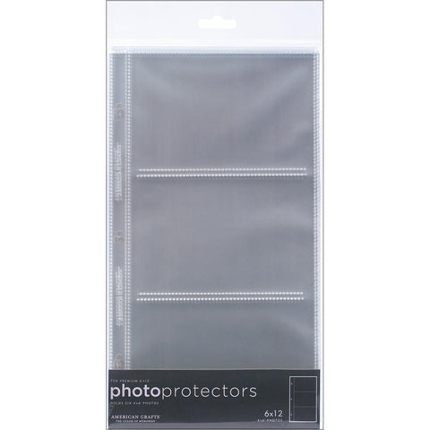 American Crafts 6"X 12" Page Protectors Side Loading 10pc - Scrapbook Kyandyland