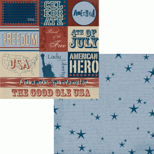 Moxxie LIBERTY COLLECTION Celebrate 12"X12" Paper - Scrapbook Kyandyland