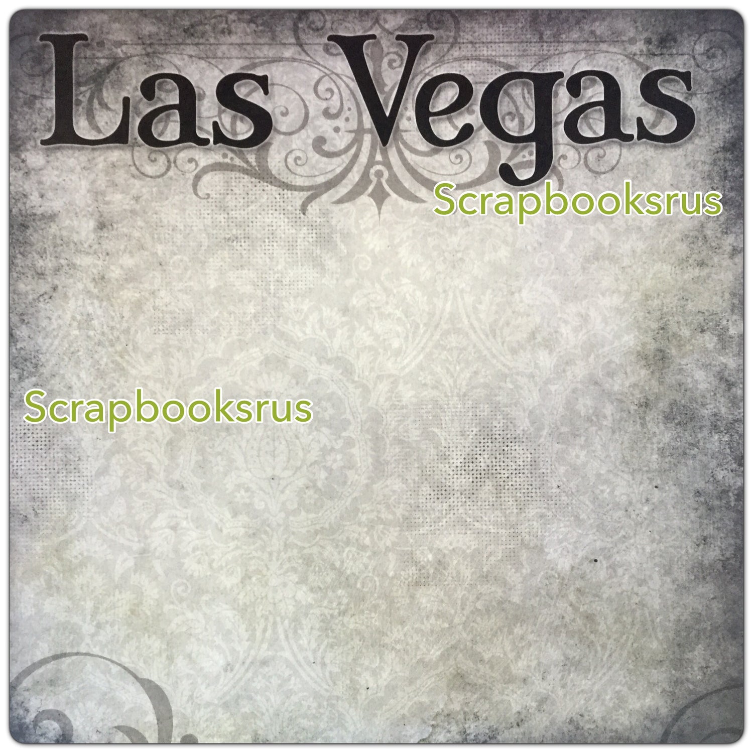 Old Antique LAS VEGAS BLACK 12&quot;X12&quot; Scrapbook Travel Paper Sheet Scrapbooksrus Vegas Scrapbook Store