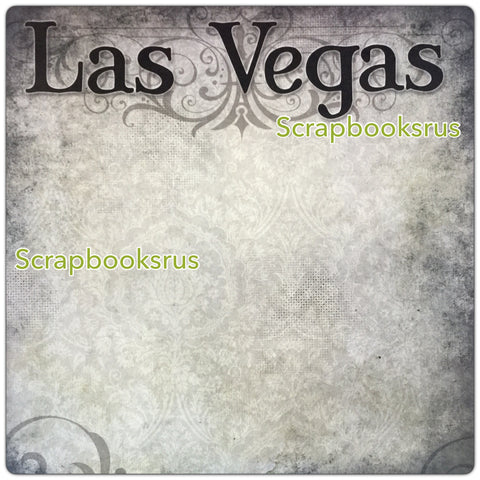 Old Antique LAS VEGAS BLACK 12"X12" Scrapbook Travel Paper Sheet Scrapbooksrus Vegas Scrapbook Store