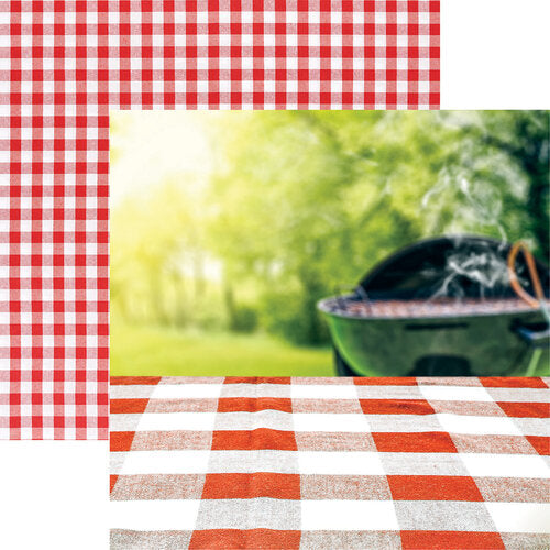 Reminisce BACKYARD BBQ 12"X12" Scrapbook Paper Scrapbookrus