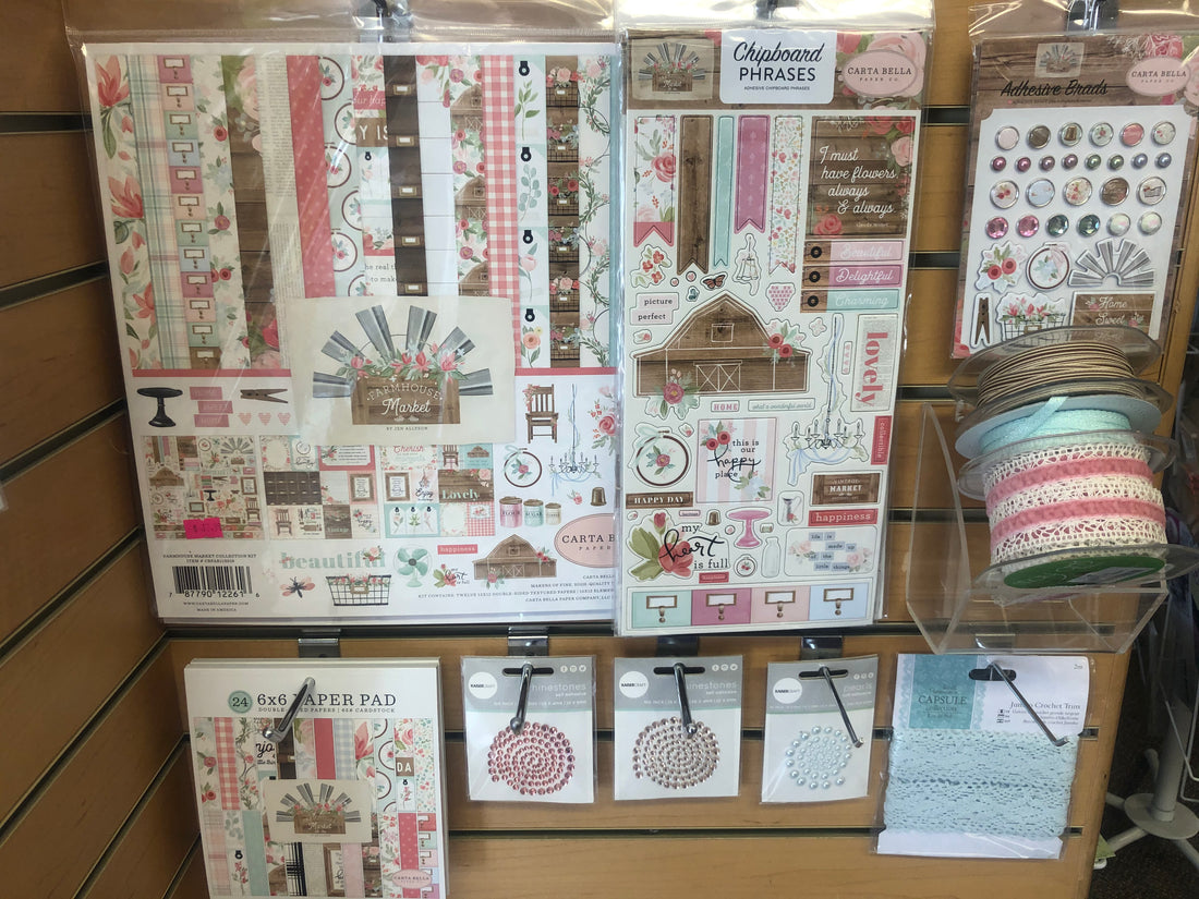 Carta Bella FARMHOUSE MARKET 6"x12" Chipboard Phrases Sticker 45pc