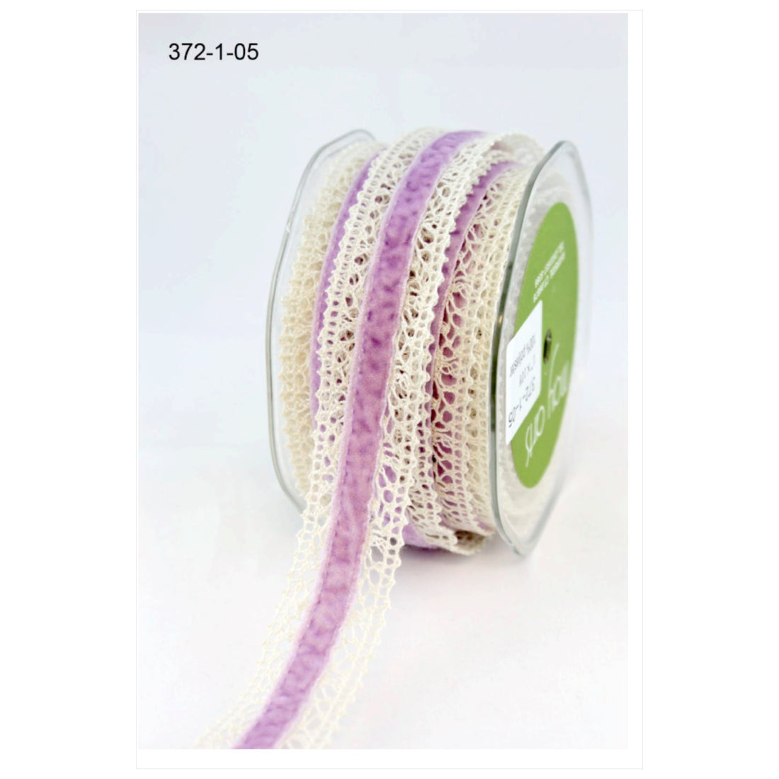 May Arts 1" Crochet Velvet Center Ribbon 1 yard