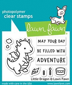 Lawn Fawn LITTLE DRAGON Clear Stamps 3&quot;X2&quot; 10pc Scrapbooksrus 