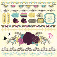 Kaisercraft BOTANICAL ODDYSSEY 12"X12" Cardstock Sticker Sheet