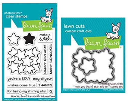 Lawn Fawn HOW YOU BEAN STAR ADD ON Clear Stamps 12 pc