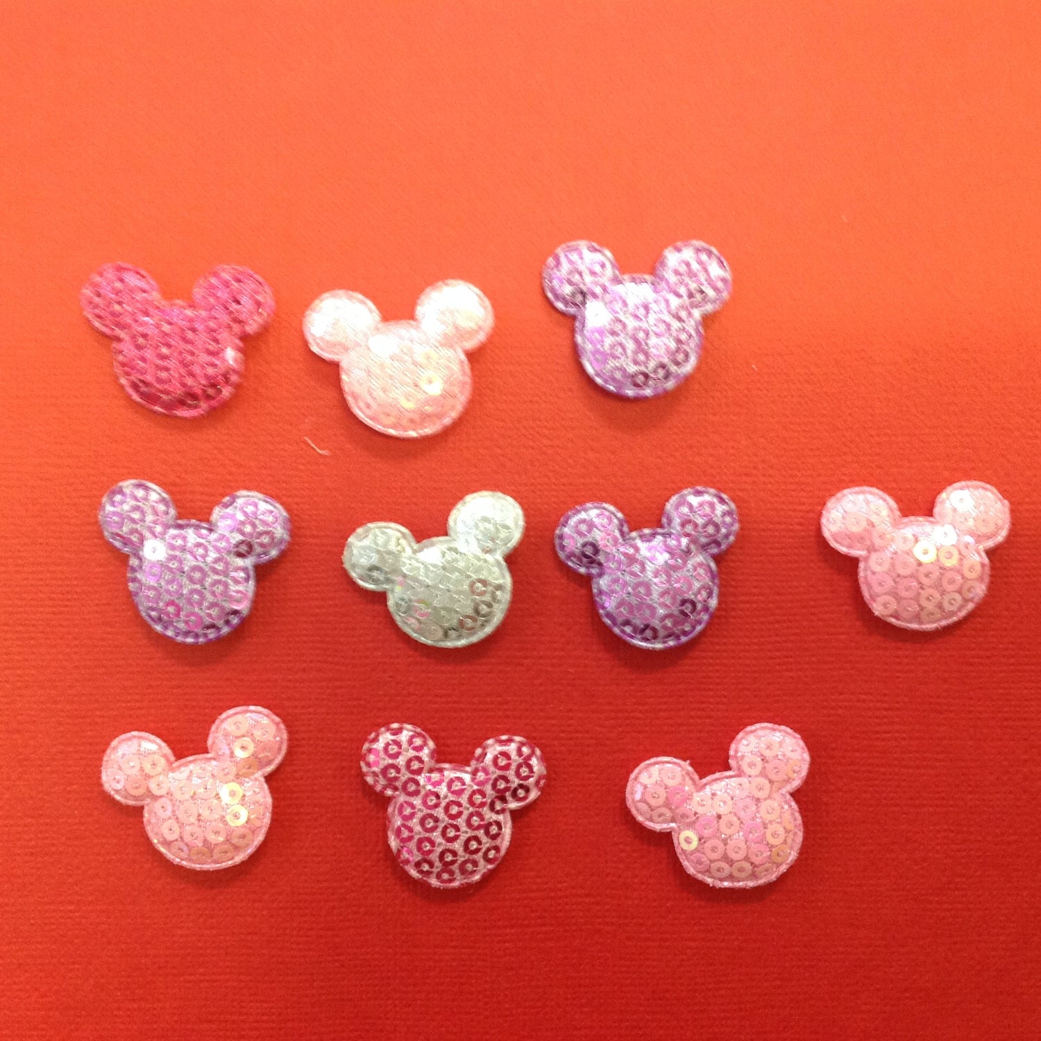 Scrapbook Kyandyland MICKEY HEADS Fabric 1&quot; 10pc - Scrapbook Kyandyland