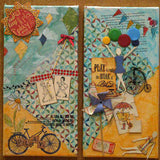 Moxxie Child's Play LET'S RIDE 12X12 Scrapbook Sheet