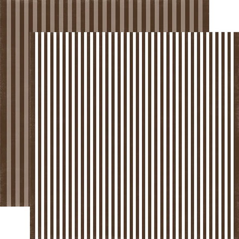 Echo Park Dots & Stripes MOLASSES STRIPE 12"X12" Paper