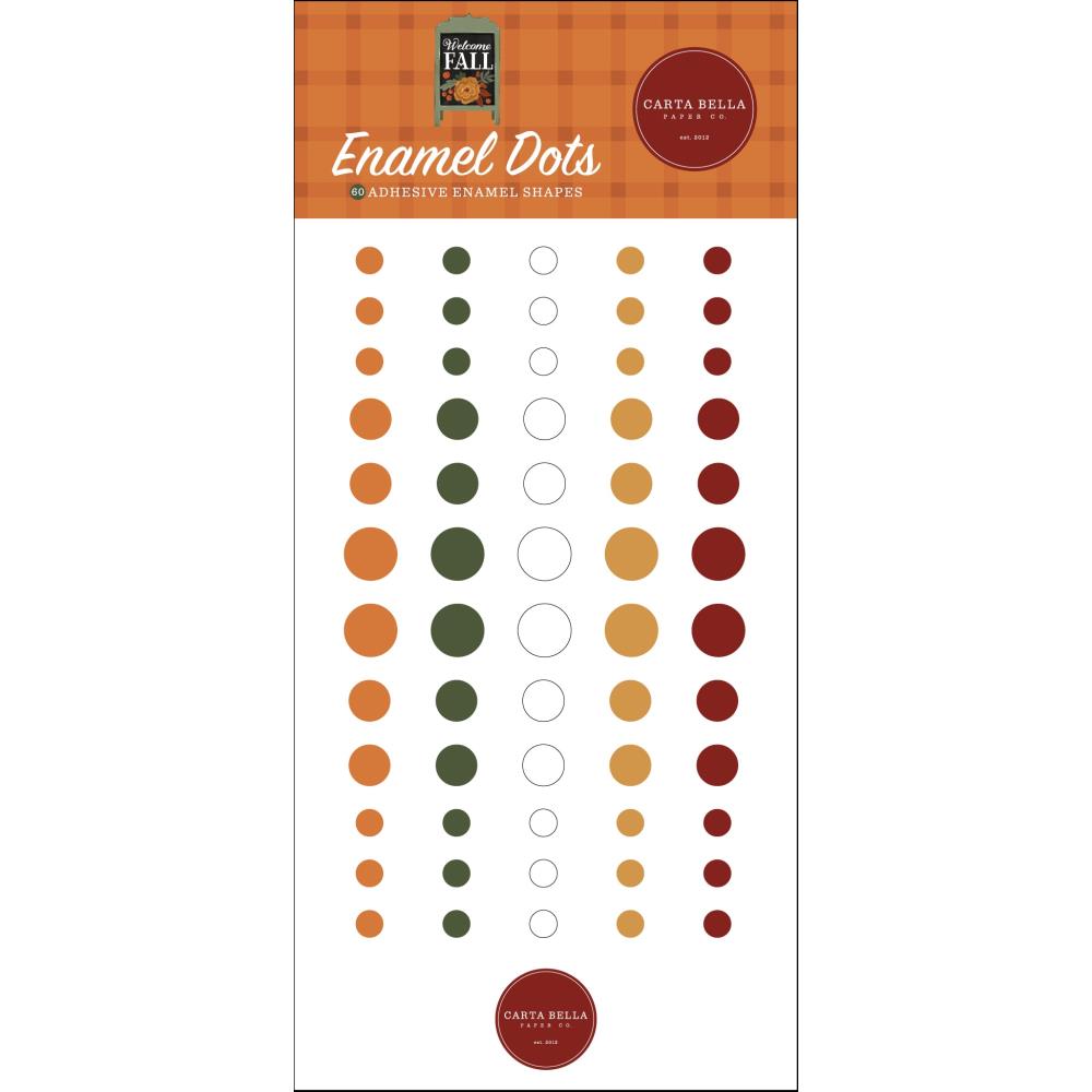 Carta Bella WELCOME FALL Adhesive Enamel Dots 60 pc