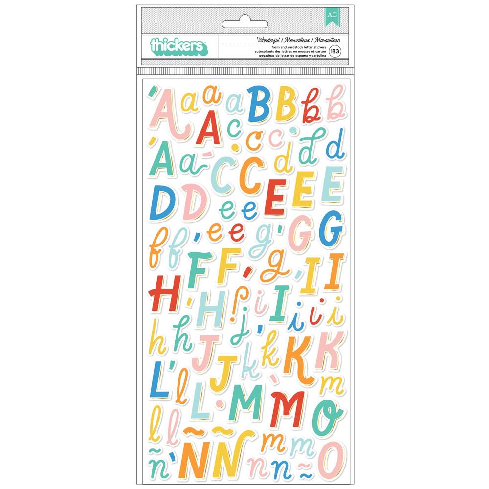 THICKERS WONDERFUL Especial Foam Gold Foil Letter Stickers