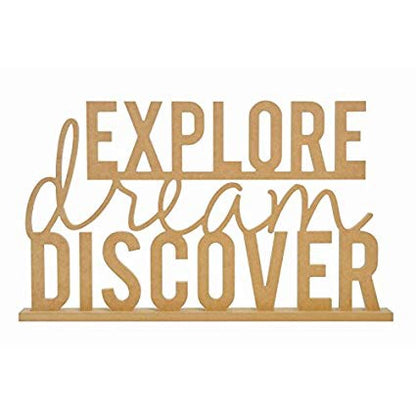 Kaisercraft EXPLORE DREAM DISCOVER Wall Art 3D Wood DIY 2 pc