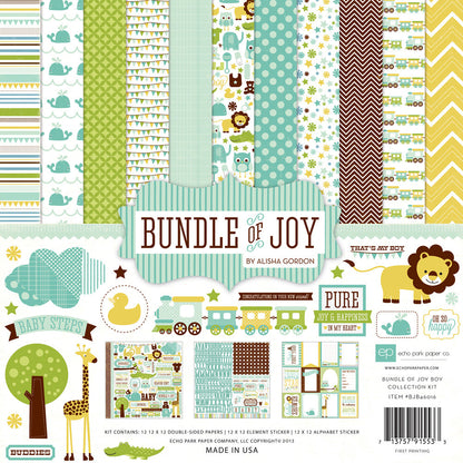 Echo Park Bundle Of Joy BABY BOY 12&quot;X12&quot; Kit