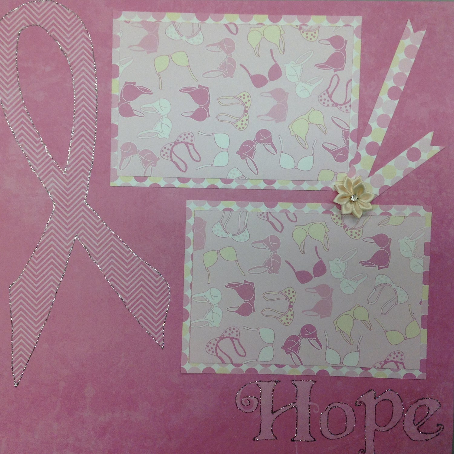 Premade Scrapbook Page (1) 12&quot;x12&quot; HOPE - Scrapbook Kyandyland