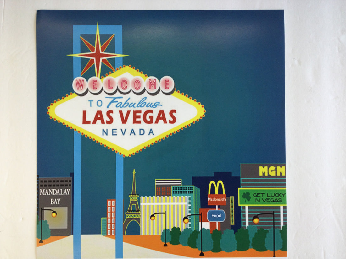 LAS VEGAS BILLBOARDS 12x12 Scrapbook Paper