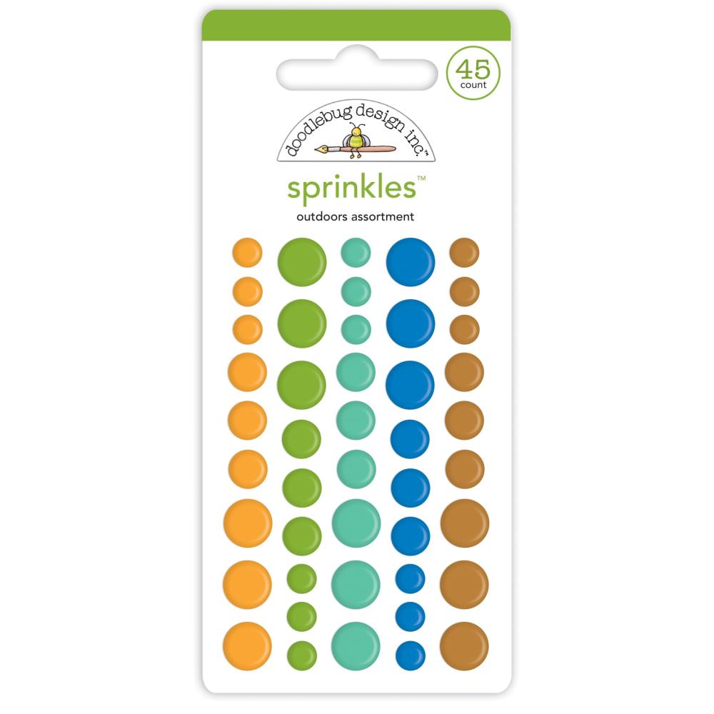 Doodlebug OUTDOOR SPRINKLES Stickers 45pc Scrapbookrus