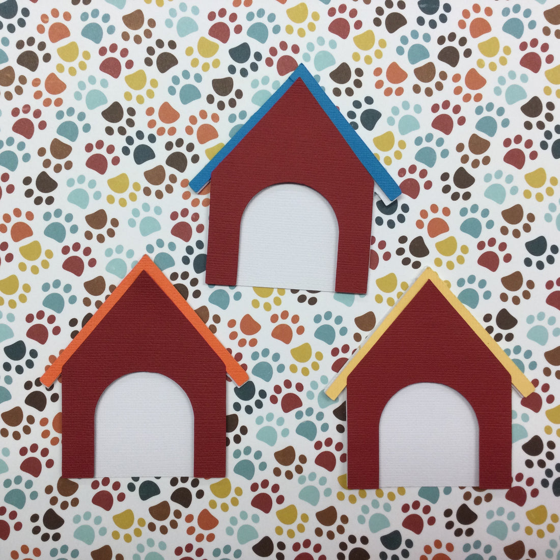 DOGHOUSE Diecut Dog Puppy House Scrapbook Die Cuts